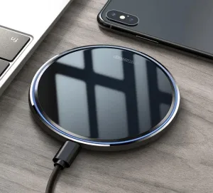 10W Qi Wireless Charger For iPhone X/XS Max XR 8 Plus Mirror Wireless Charging