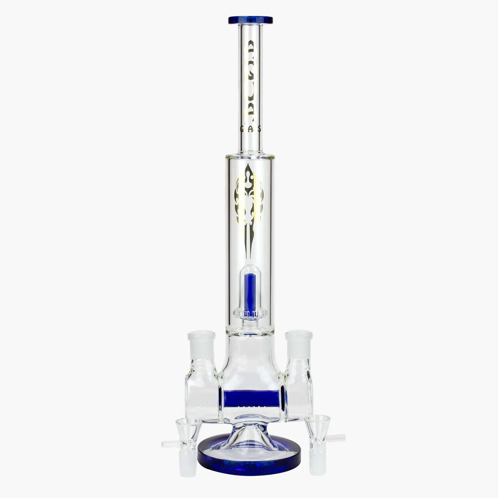 18" AQUA Dual Joint Showerhead Pecolator Glass Water Bong