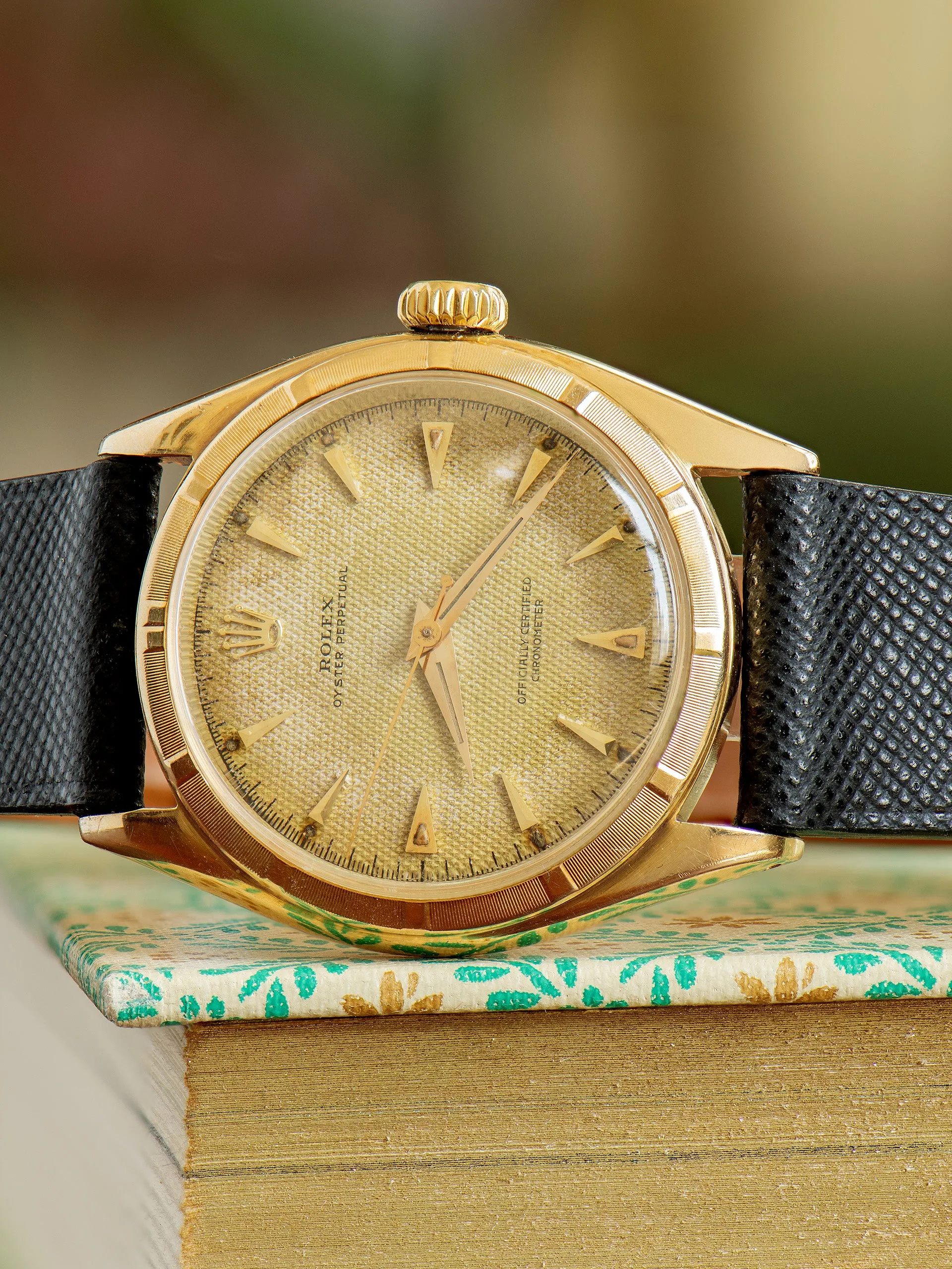 1952 Rolex Oyster Perpetual 14K YG (Ref. 6085) Honeycomb “OCC” Dial