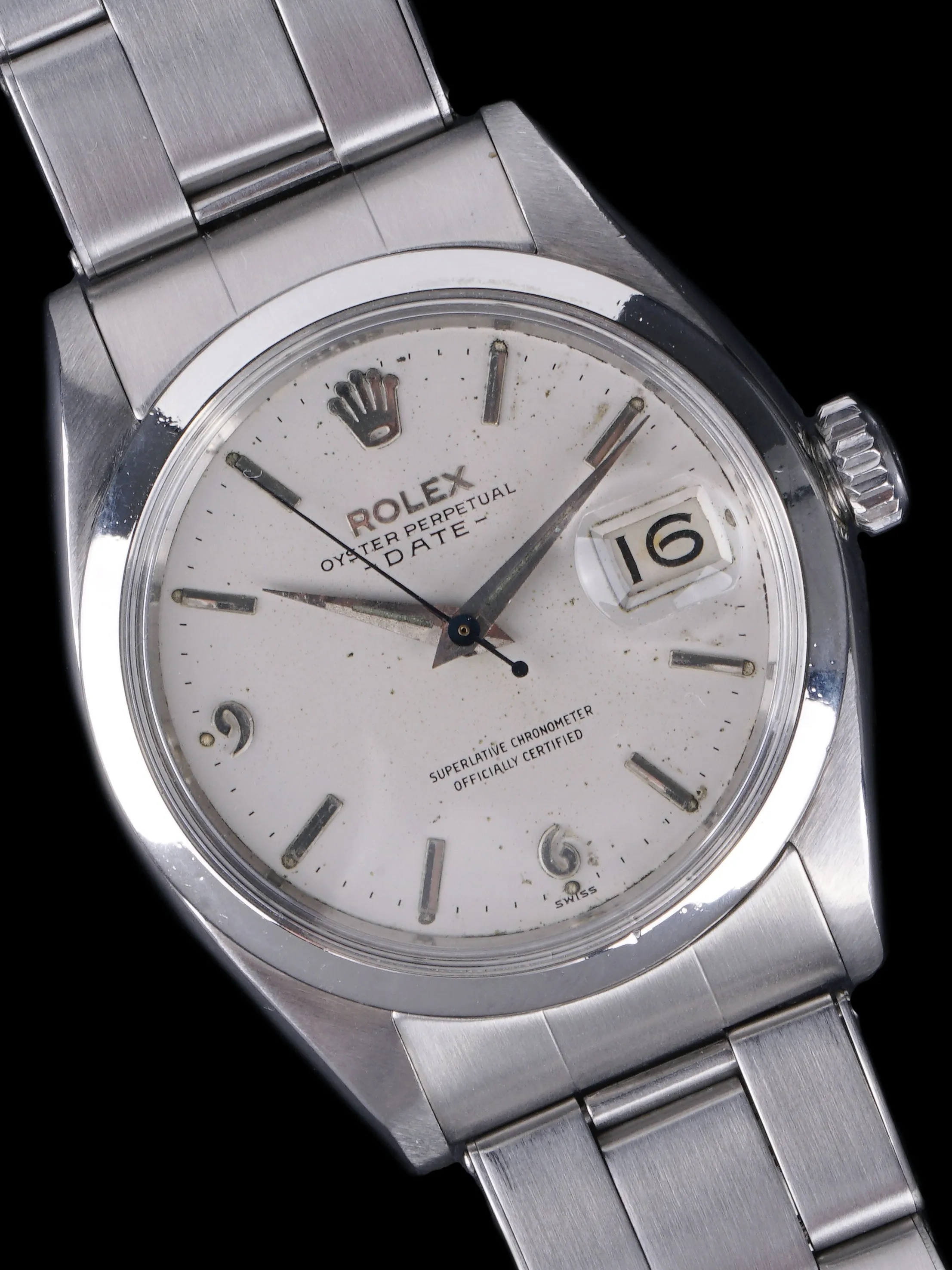 1960 Rolex Oyster-Perpetual Date (Ref. 1500) "SWISS" Only Arabic Dial