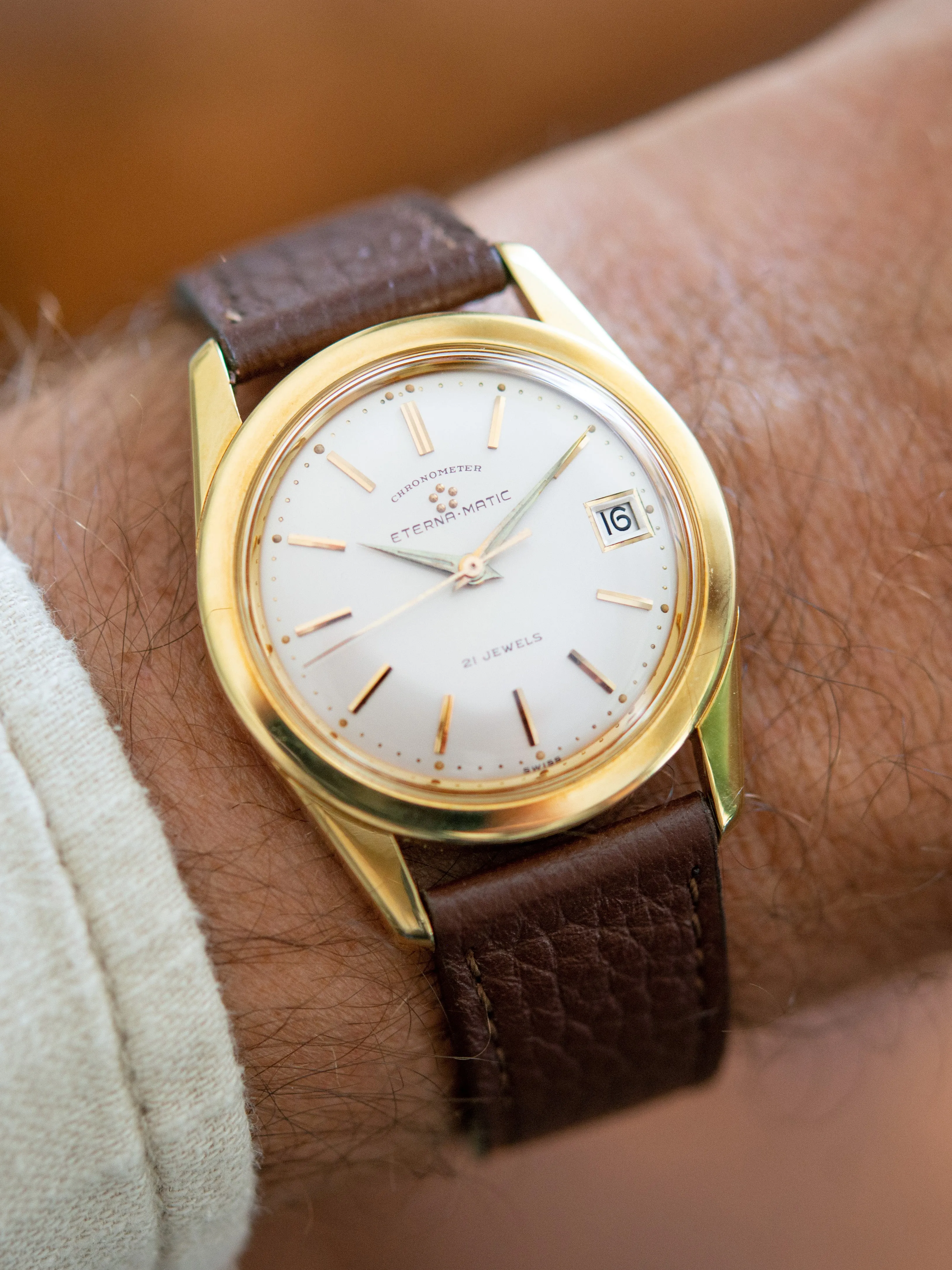 1960s Eterna-Matic Chronometer 18K YG