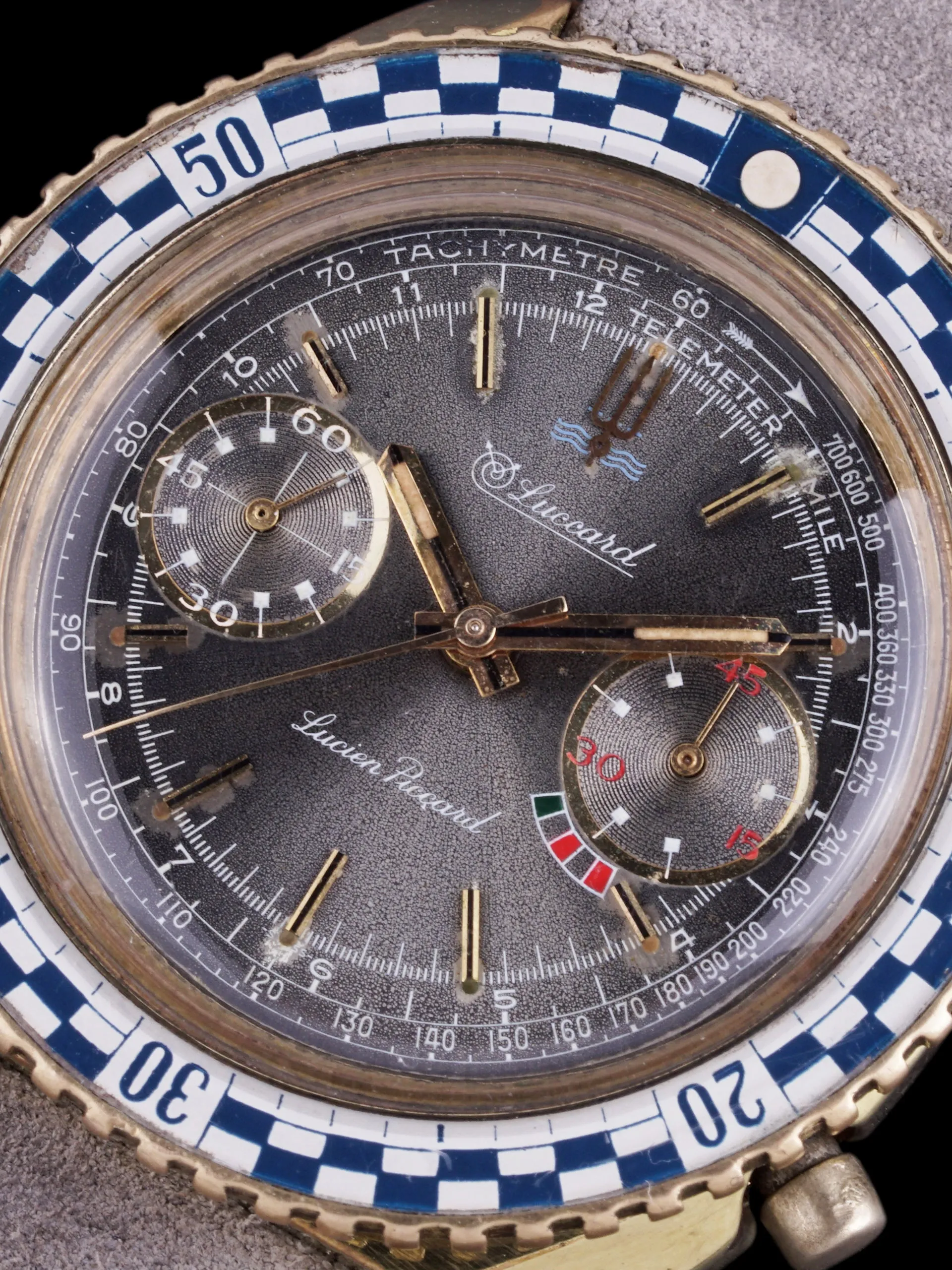 1970s Lucien Piccard Luccard Chronograph "Paul Newman Dial"