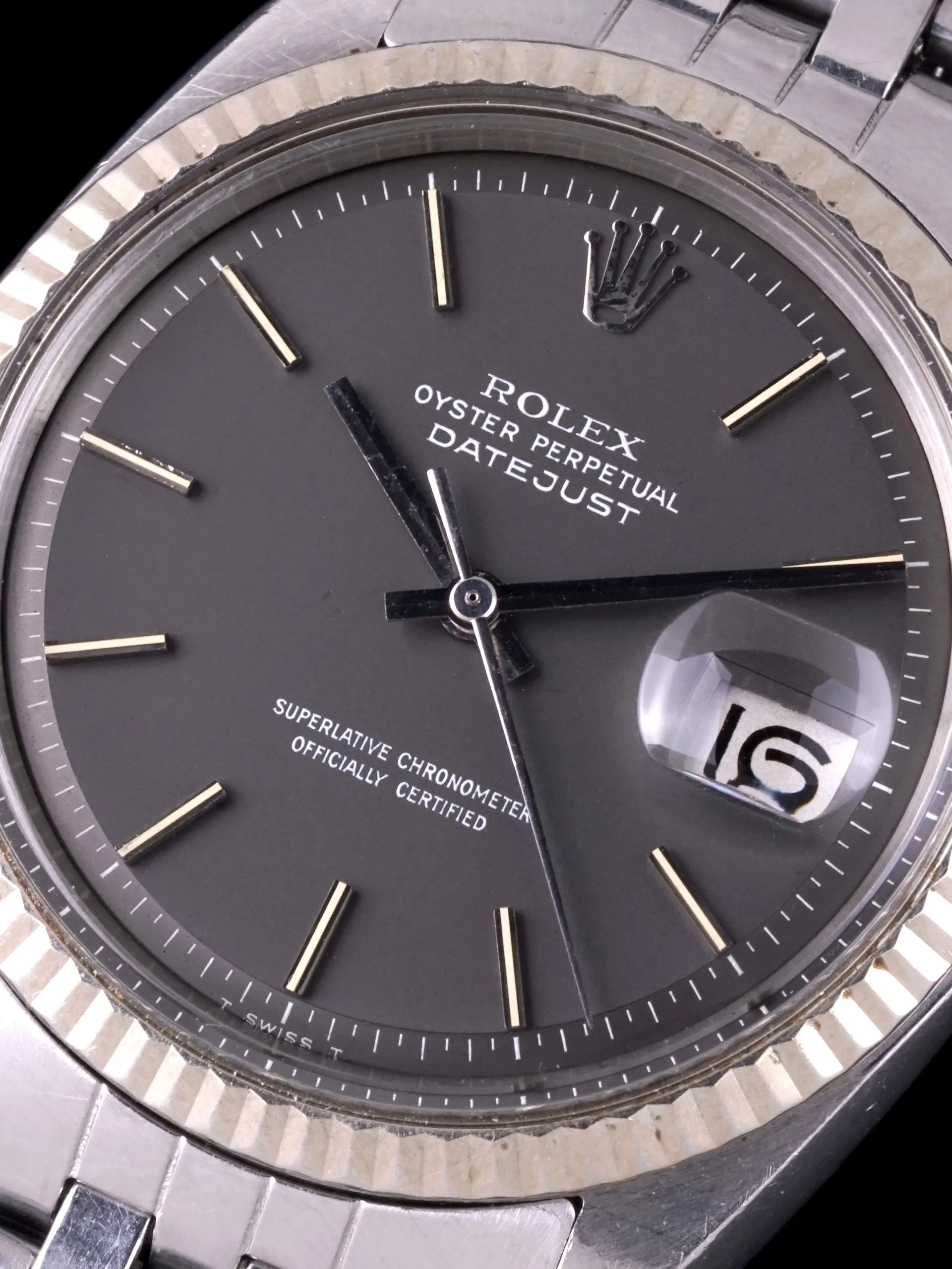 1972 Rolex Datejust (Ref. 1601) "Satin Slate Non-Luminous Dial"