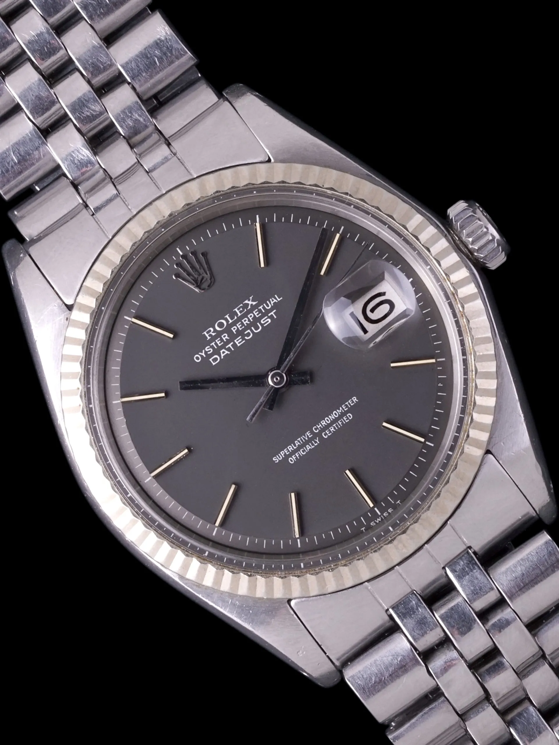 1972 Rolex Datejust (Ref. 1601) "Satin Slate Non-Luminous Dial"