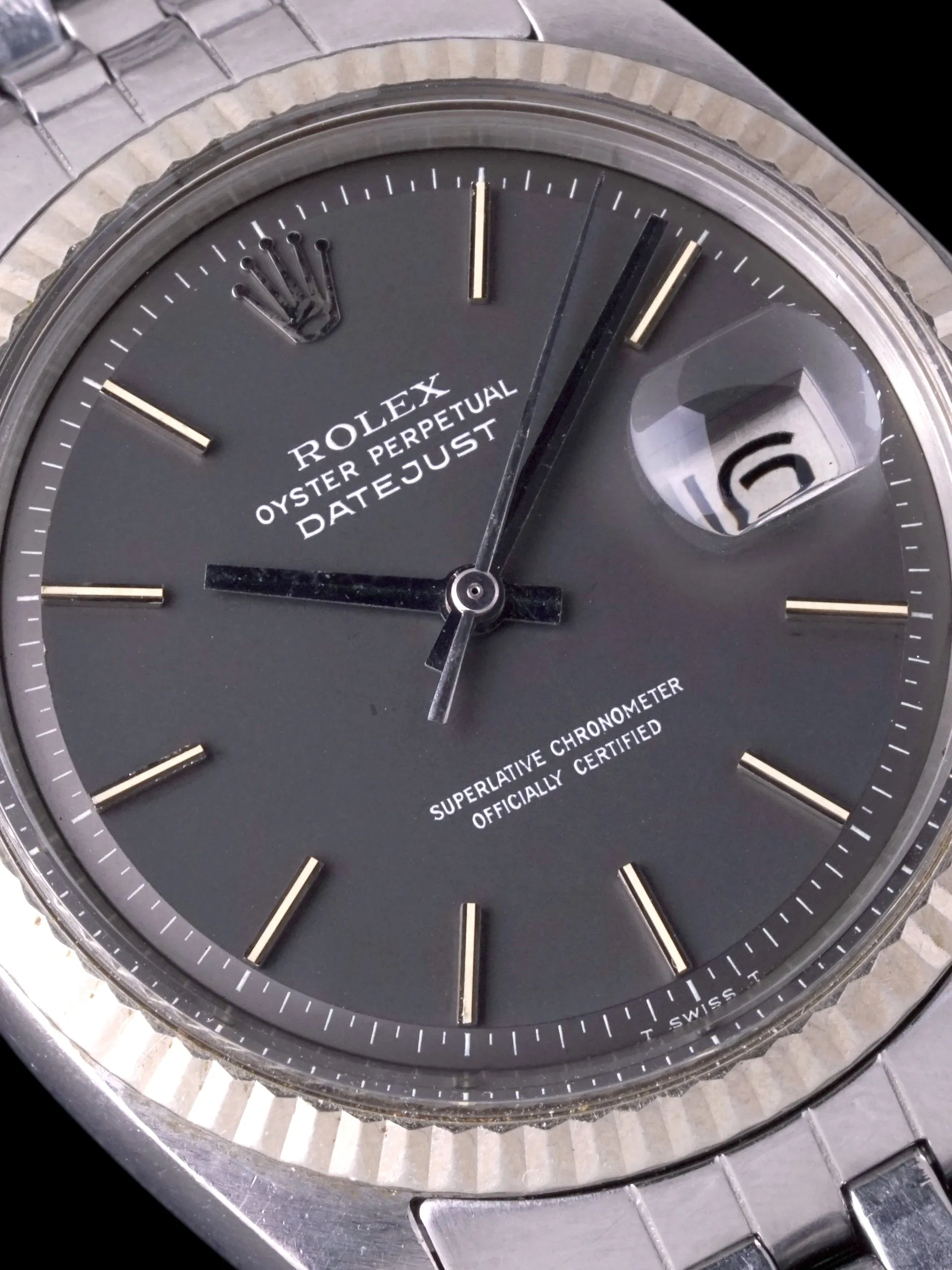 1972 Rolex Datejust (Ref. 1601) "Satin Slate Non-Luminous Dial"