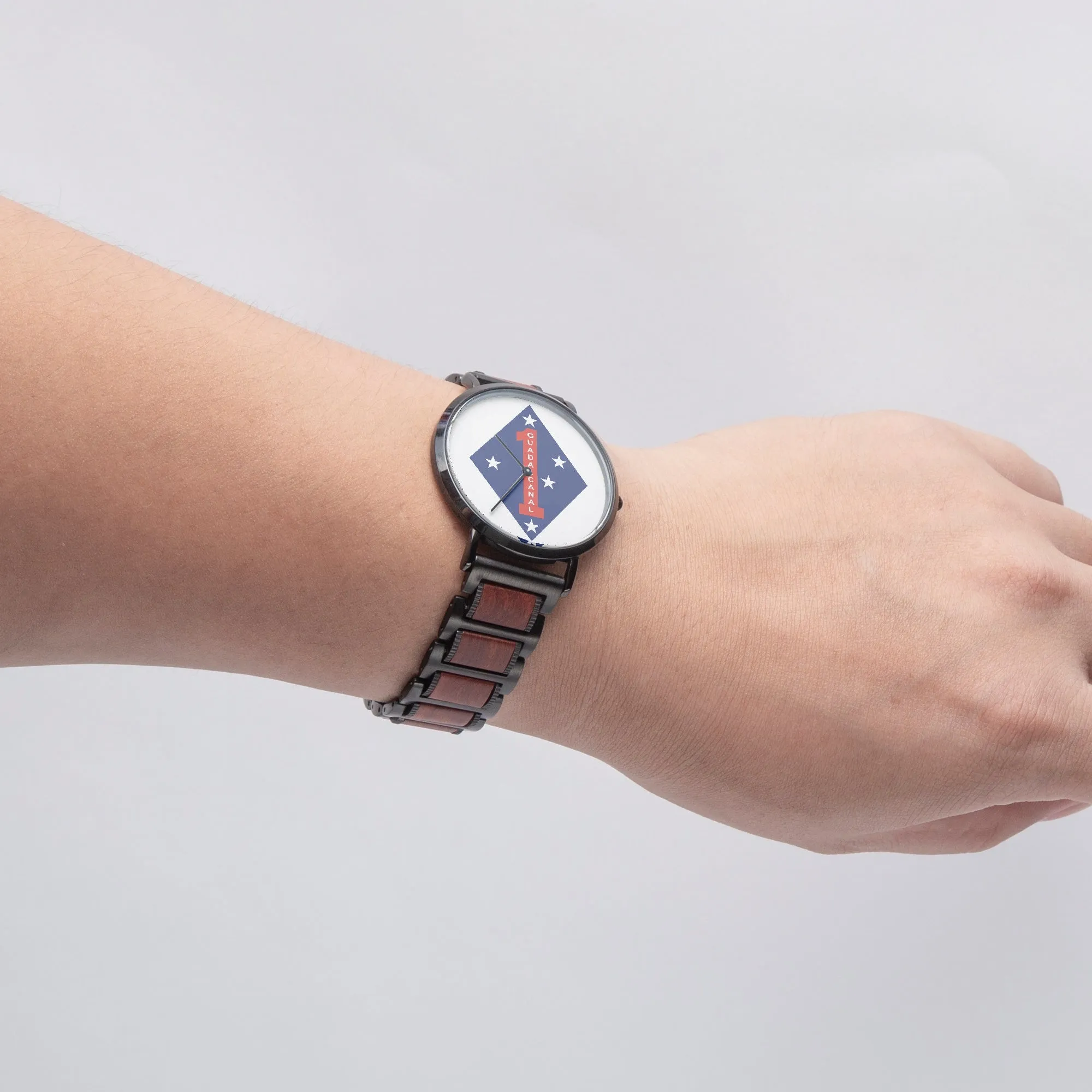 1st MarDiv wooden Strap Quartz Watch