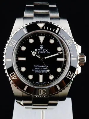 2015 Rolex Submariner 114060 with Box and Papers