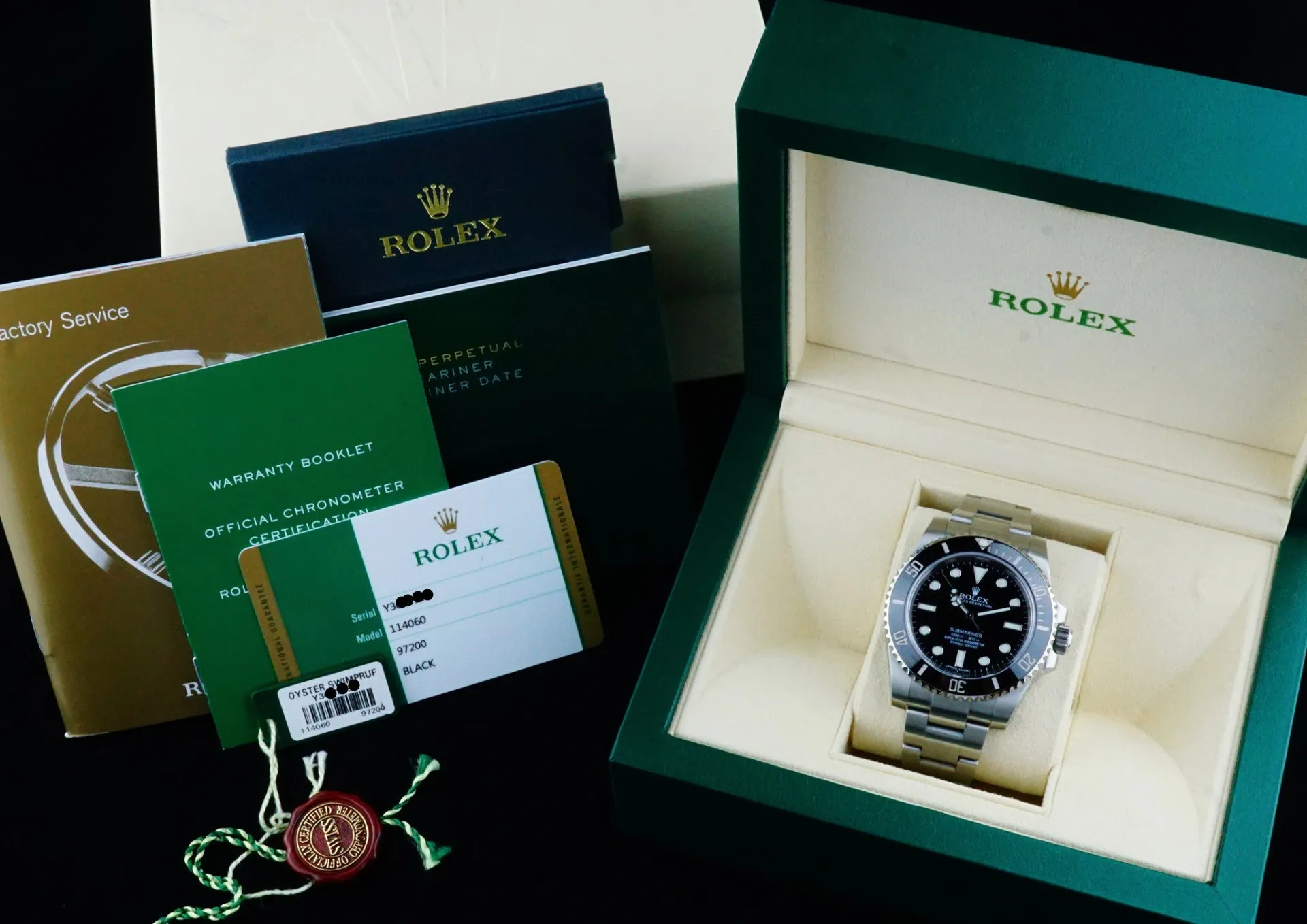 2015 Rolex Submariner 114060 with Box and Papers