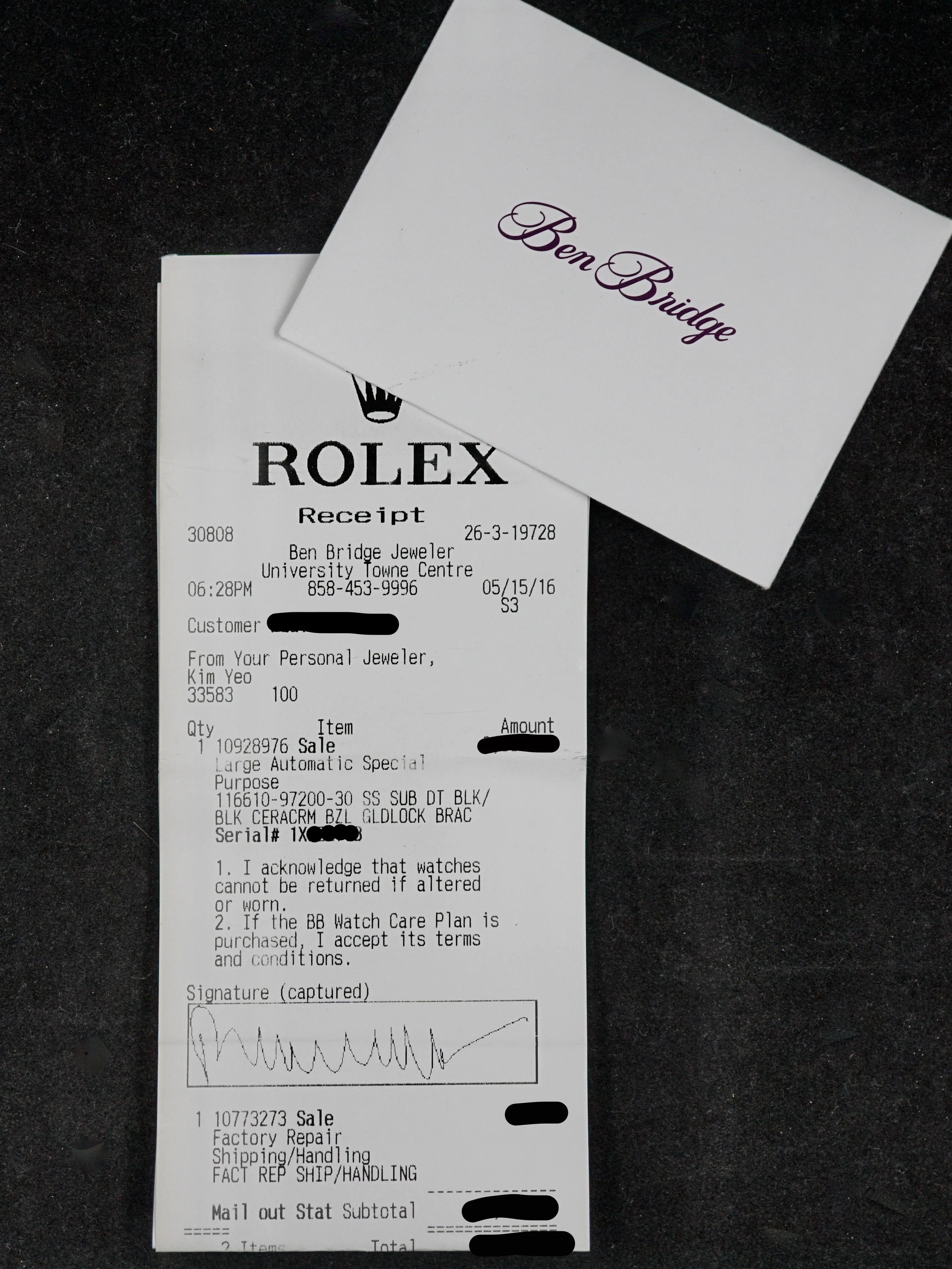 2016 Rolex Submariner Date Ref. 116610LN w/ Box and Papers
