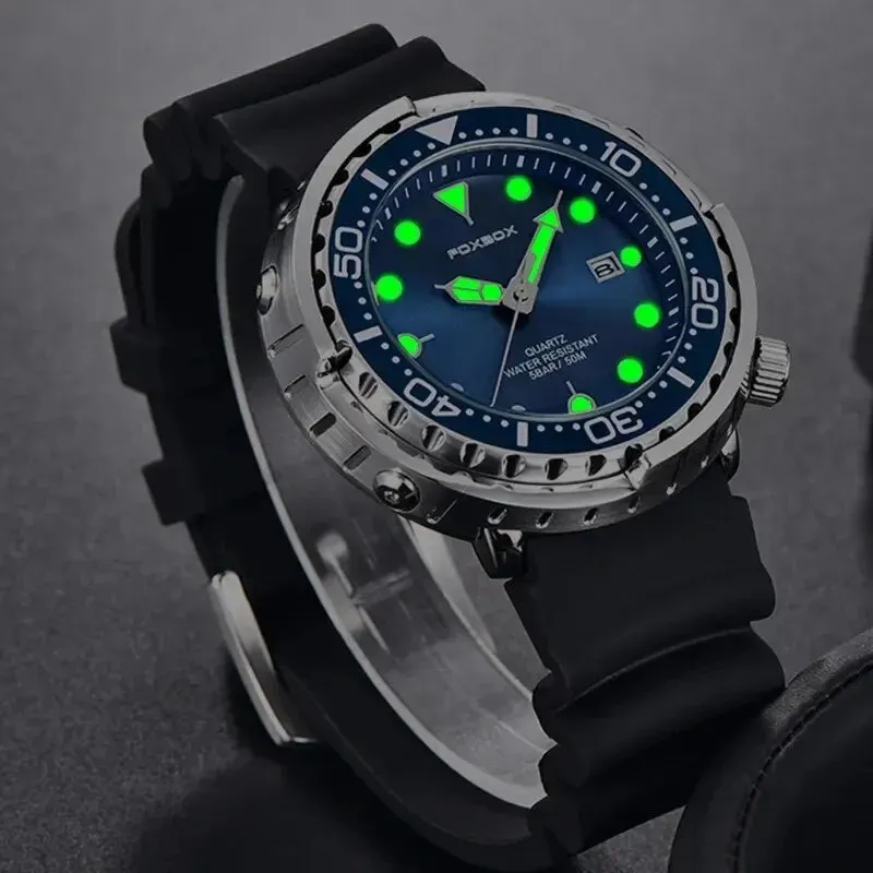 2023 Casual Mens Luxury Silicone Sport Watch Top Brand Quartz Date Clock Waterproof