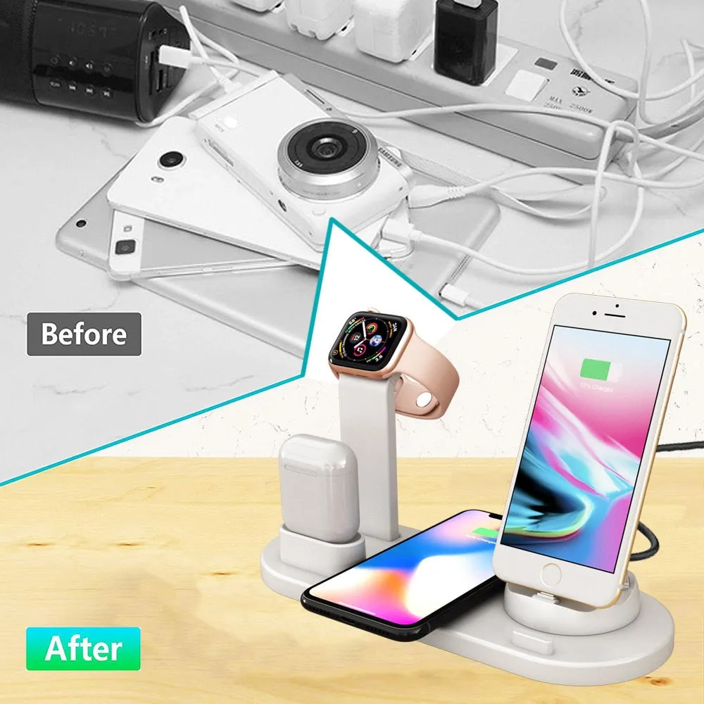 4 in 1 Wireless Charging Dock Station For Apple Watch iPhone