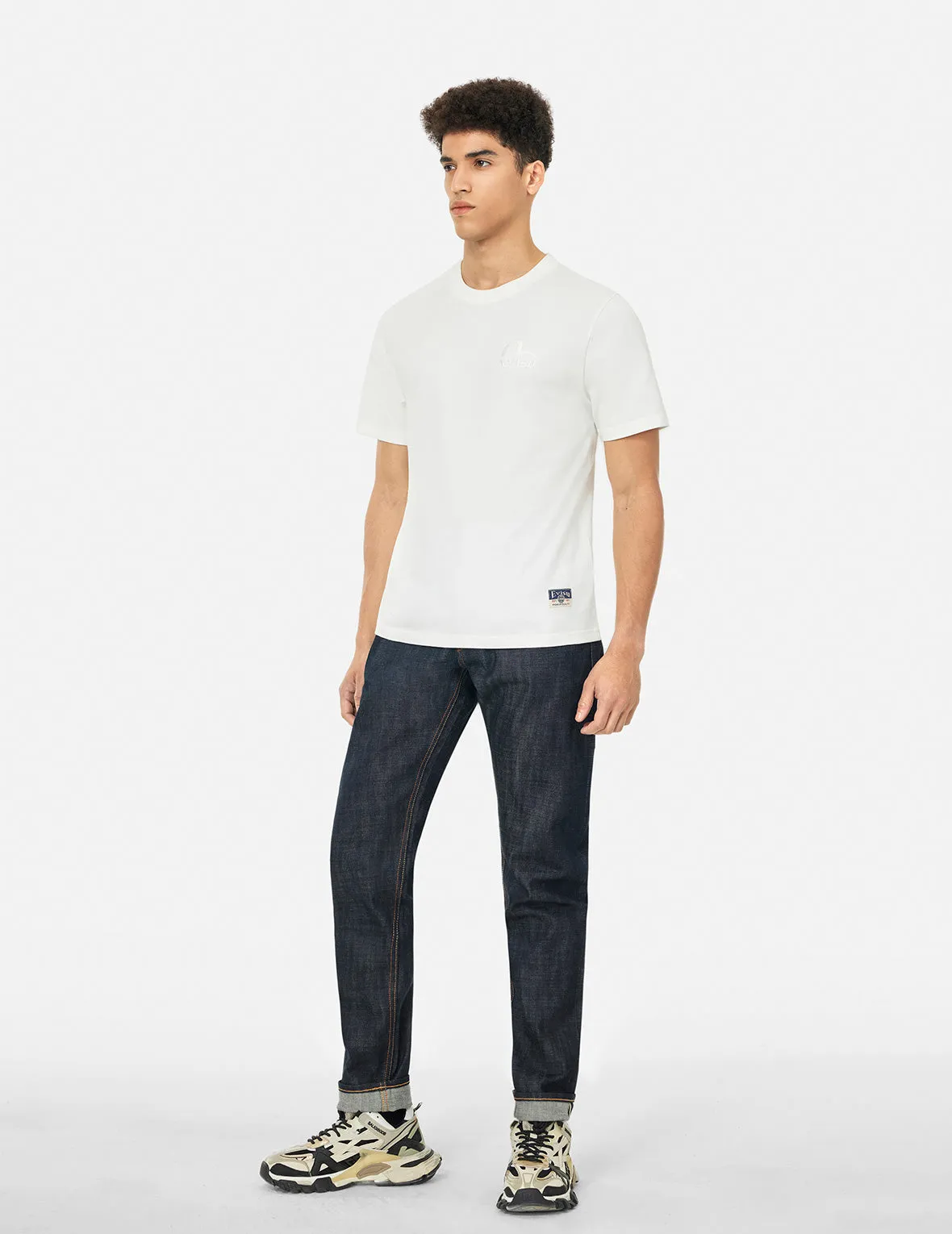7 Pockets Design Carrot Fit Raw Jeans #2017