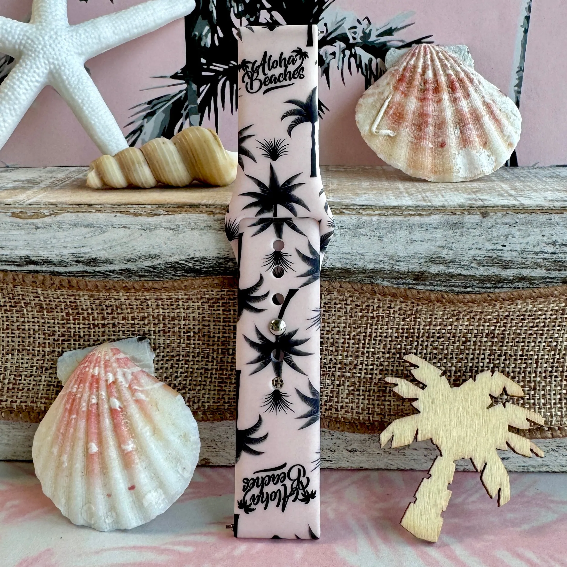 Aloha Beaches Print Silicone Band For Samsung Watch