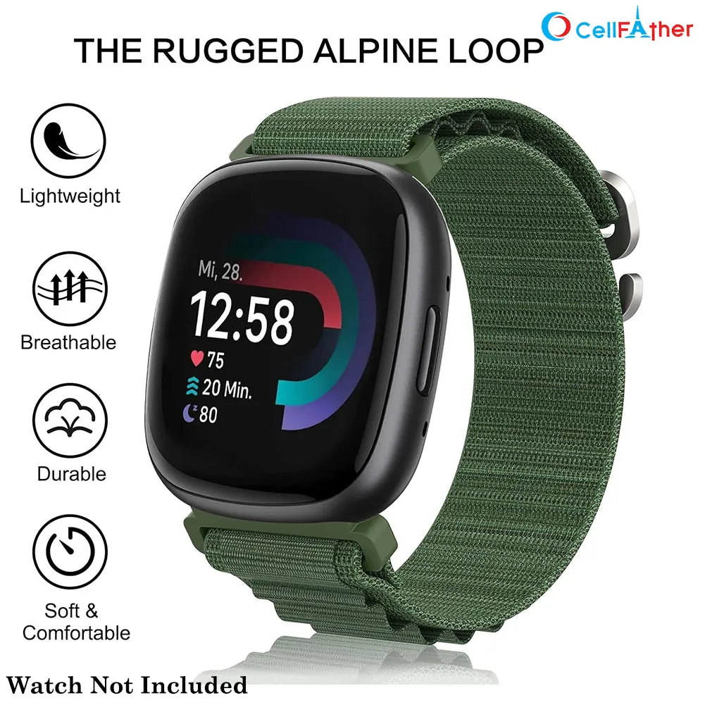 Alpine Loop Strap For Fitbit sense, 2 & versa 3, versa 4- Green