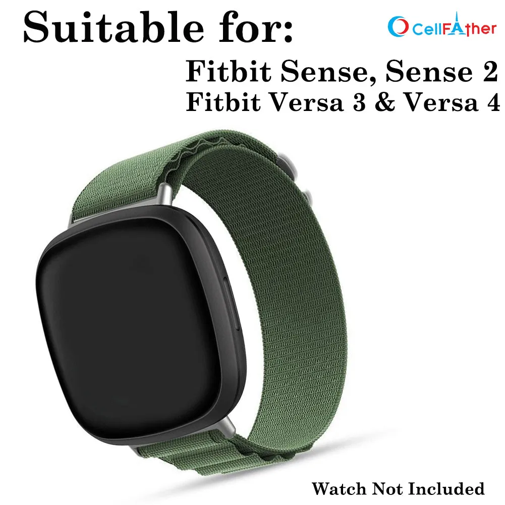 Alpine Loop Strap For Fitbit sense, 2 & versa 3, versa 4- Green