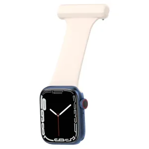 Apple Watch (38/40/SE/41MM) Sygepleje Silikone Urrem - Beige / Hvid