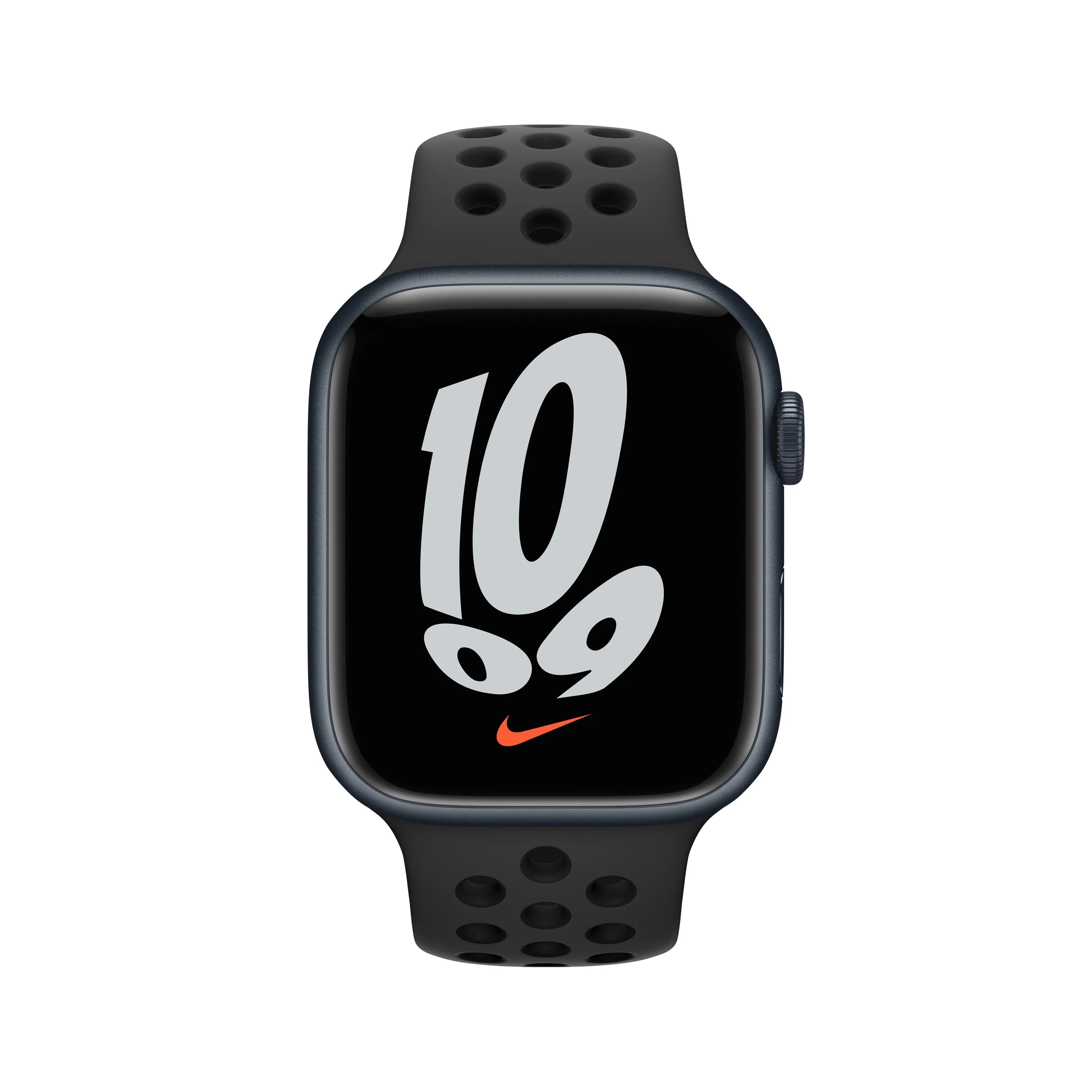 Apple Watch Nike Series 7 GPS, 45mm Midnight Aluminium Case with Anthracite/Black Nike Sport Band - Regular