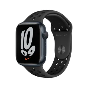 Apple Watch Nike Series 7 GPS, 45mm Midnight Aluminium Case with Anthracite/Black Nike Sport Band - Regular