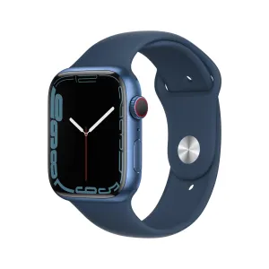 Apple Watch Series 7 GPS   Cellular, 41mm Blue Aluminium Case with Abyss Blue Sport Band - Regular