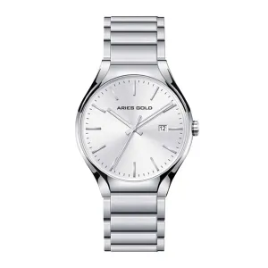 ARIES GOLD URBAN SILVER STAINLESS STEEL G 1005Z S-S MEN'S WATCH