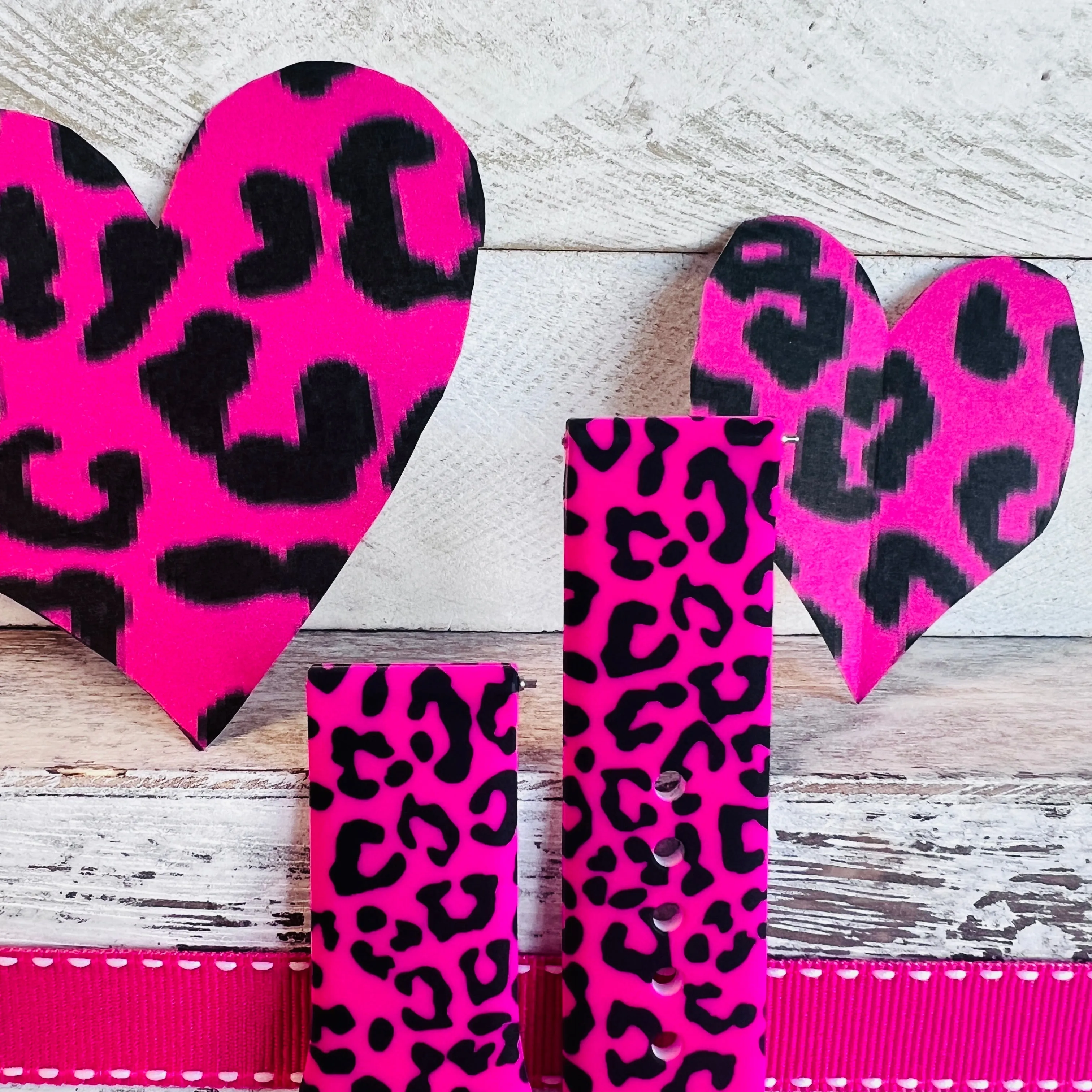 Barbiecore Pink Leopard Print Silicone Band For Samsung Watch