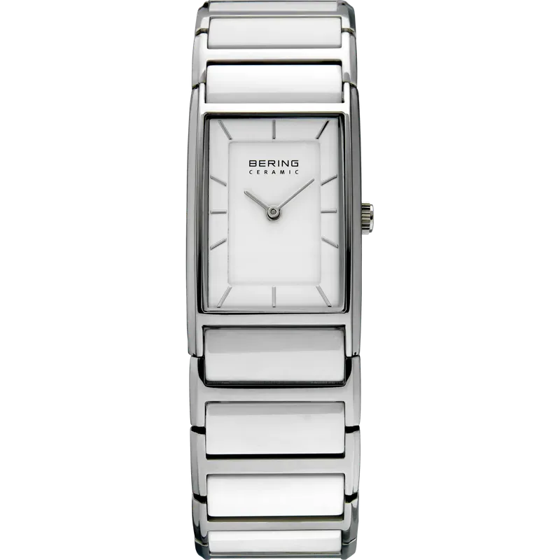 Bering White Ceramic Rectangular Watch