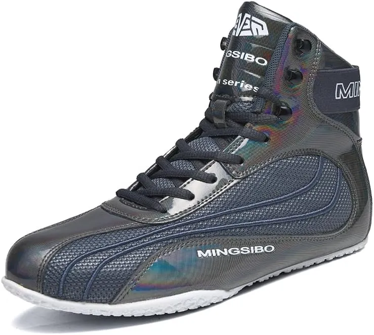 Boxing Shoes for Men and Youth, Anti-Slip Wrestling Shoes Men Youth Wrestling Shoes Training,Lightweight and Breathable Green Wrestling Boots