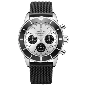 Breitling Superocean Heritage II B01 Chronograph 44 Black Rubber Silver/Black Dial