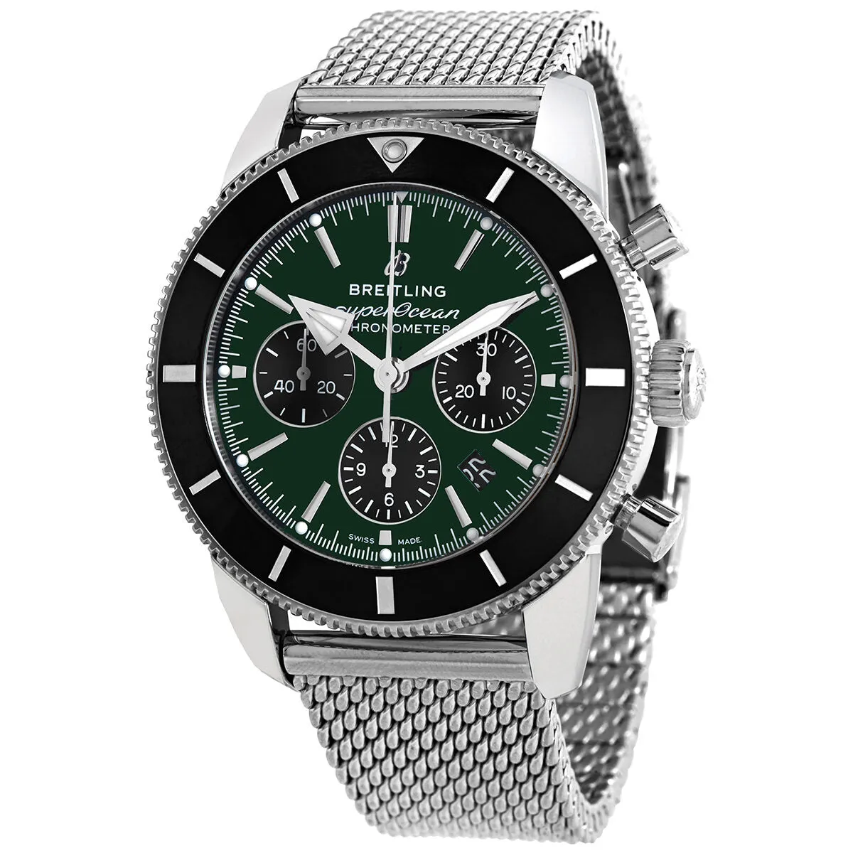 Breitling Superocean Heritage II Chronograph Automatic Green Dial Men's Watch AB01621A1L1A1
