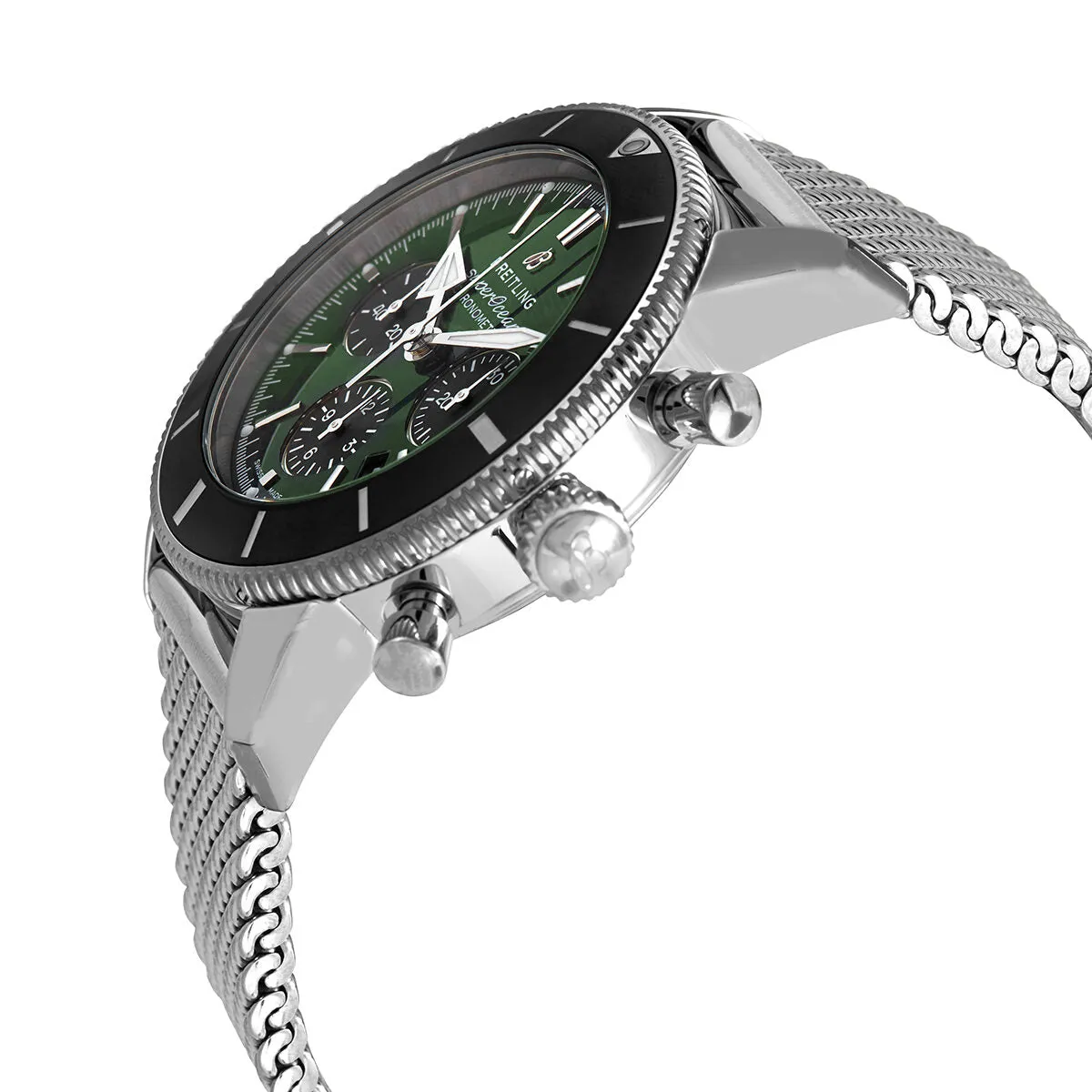 Breitling Superocean Heritage II Chronograph Automatic Green Dial Men's Watch AB01621A1L1A1