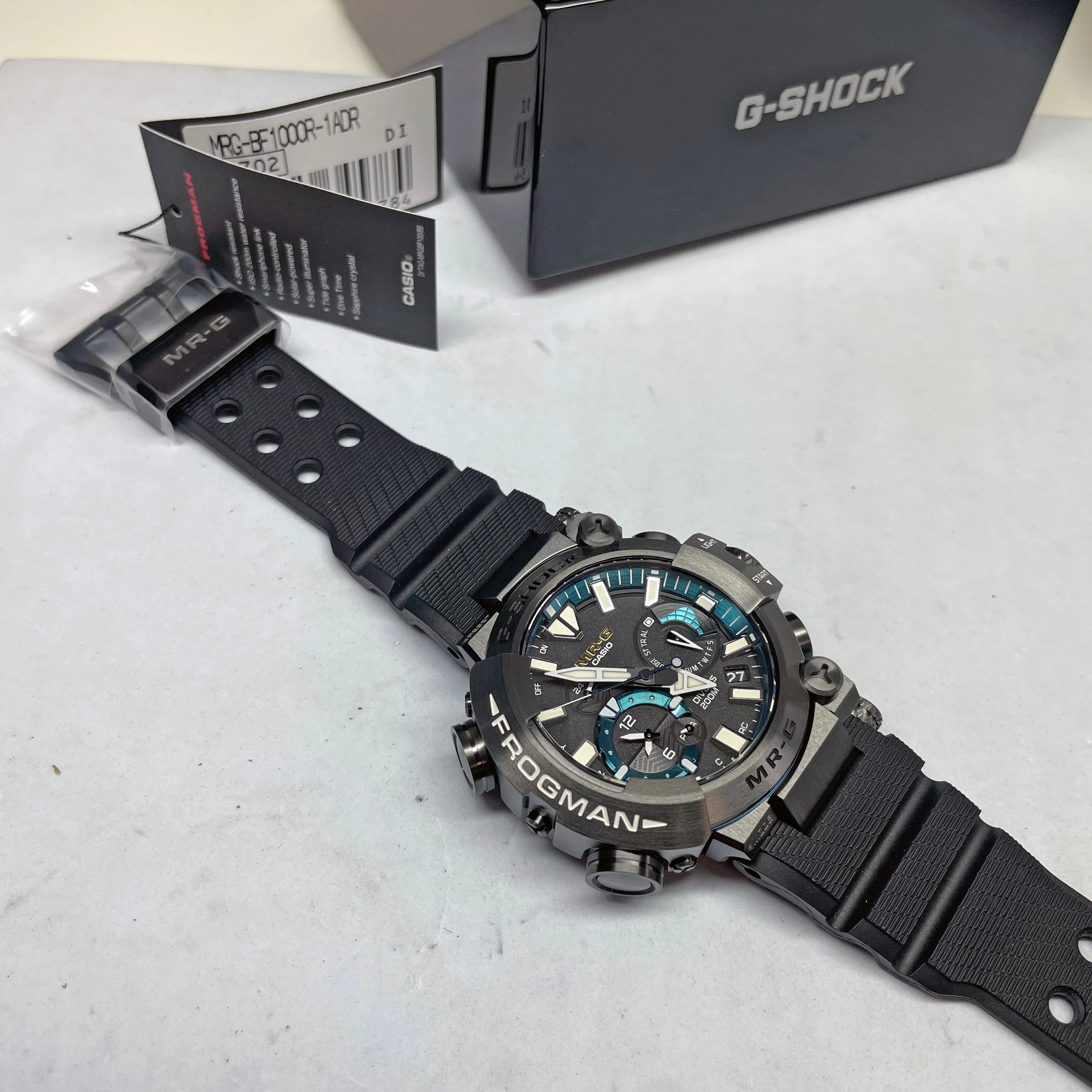 Casio G-Shock MRG Frogman MRGBF1000R-1A Blue Titanium Dive Watch
