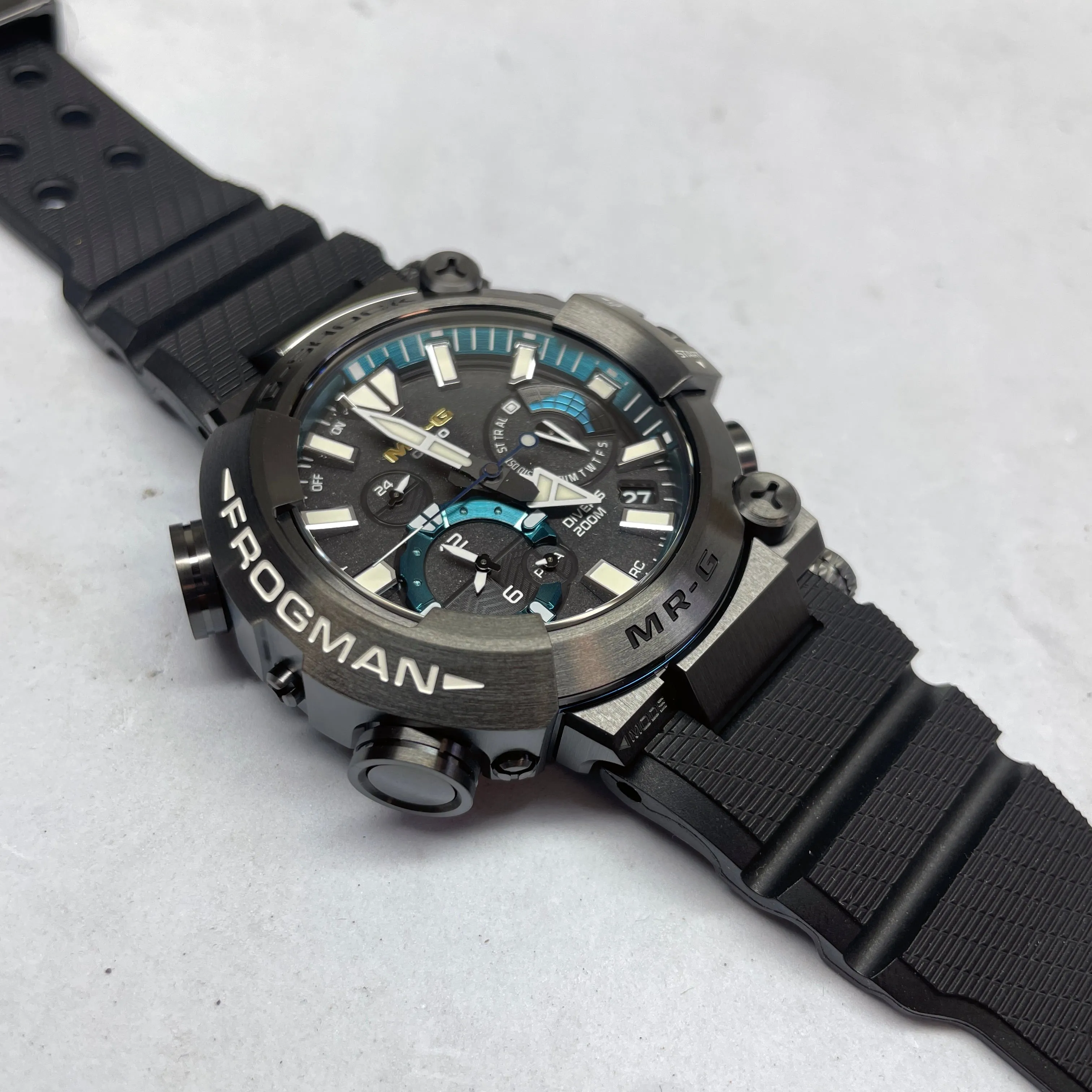 Casio G-Shock MRG Frogman MRGBF1000R-1A Blue Titanium Dive Watch