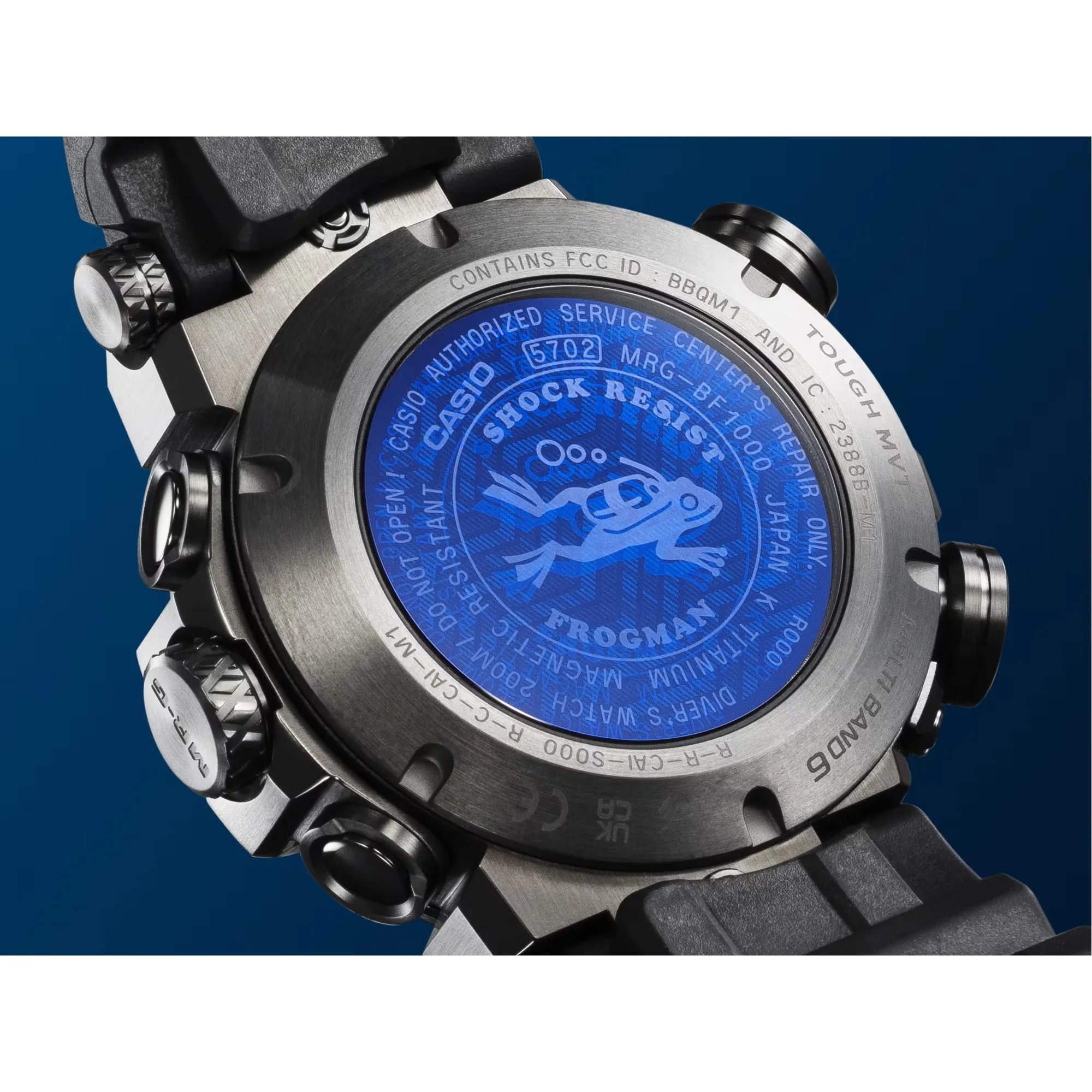 Casio G-Shock MRG Frogman MRGBF1000R-1A Blue Titanium Dive Watch