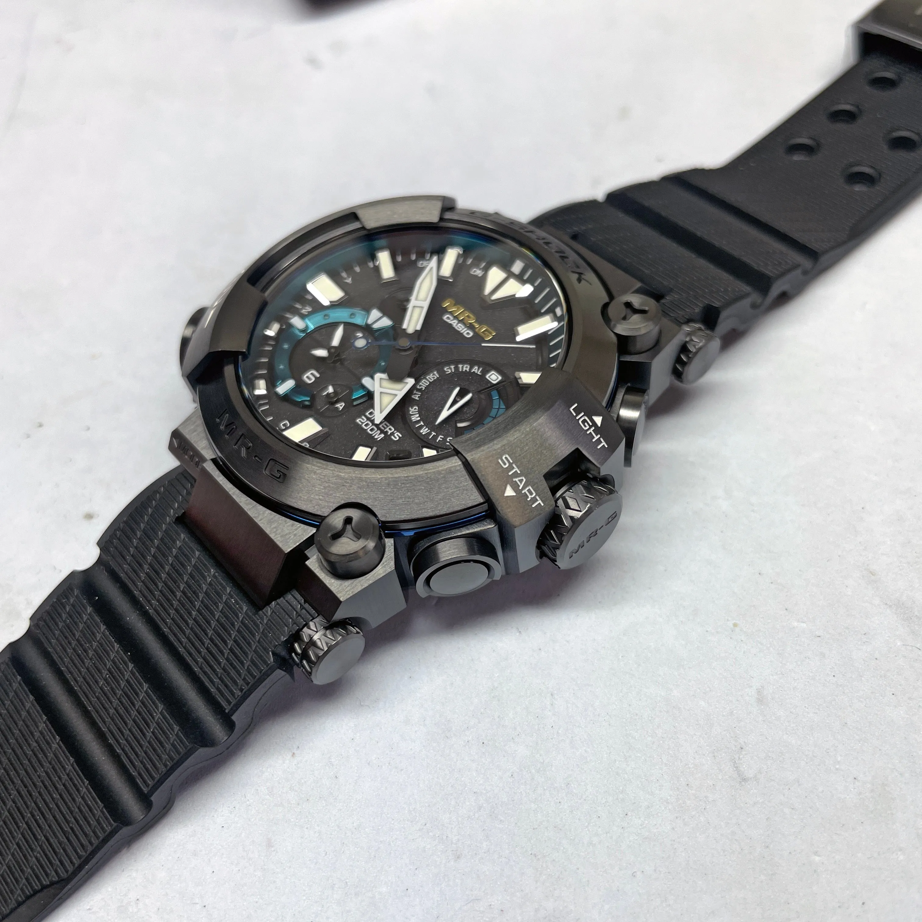 Casio G-Shock MRG Frogman MRGBF1000R-1A Blue Titanium Dive Watch