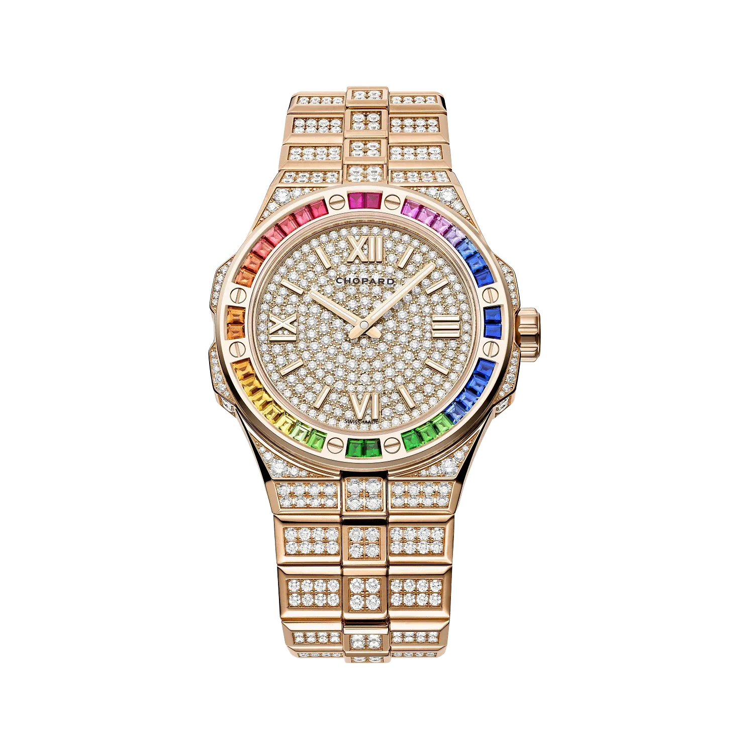 Chopard Alpine Eagle 18K Rose Gold & Sapphire & Diamonds Unisex Watch