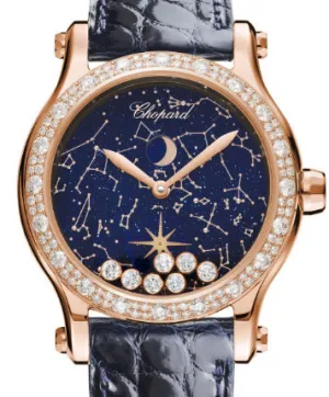 Chopard Happy Sport Moon Phase 18K Rose Gold & Diamonds Lady's Watch