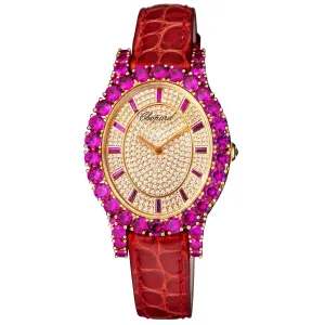 Chopard L'Heure du Diamant 18K Rose Gold &amp; Diamonds &amp; Rubies Lady's Watch