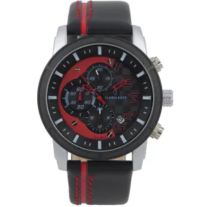 Chronograph Leather Band Multifunctional Analog Sporty Men Watch
