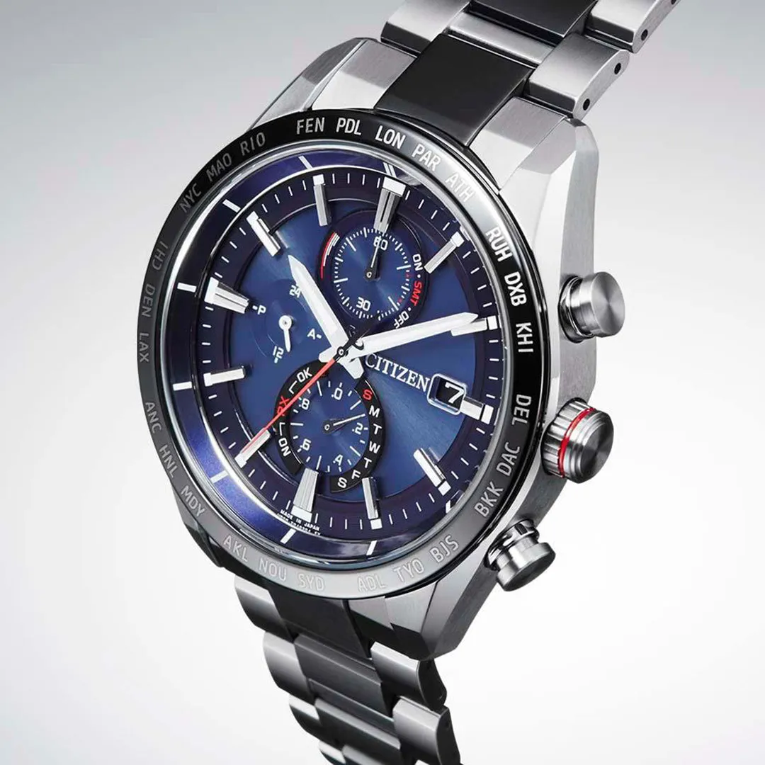 Citizen Attesa Radio Controlled Eco-Drive Titanium Watch AT8186-51L