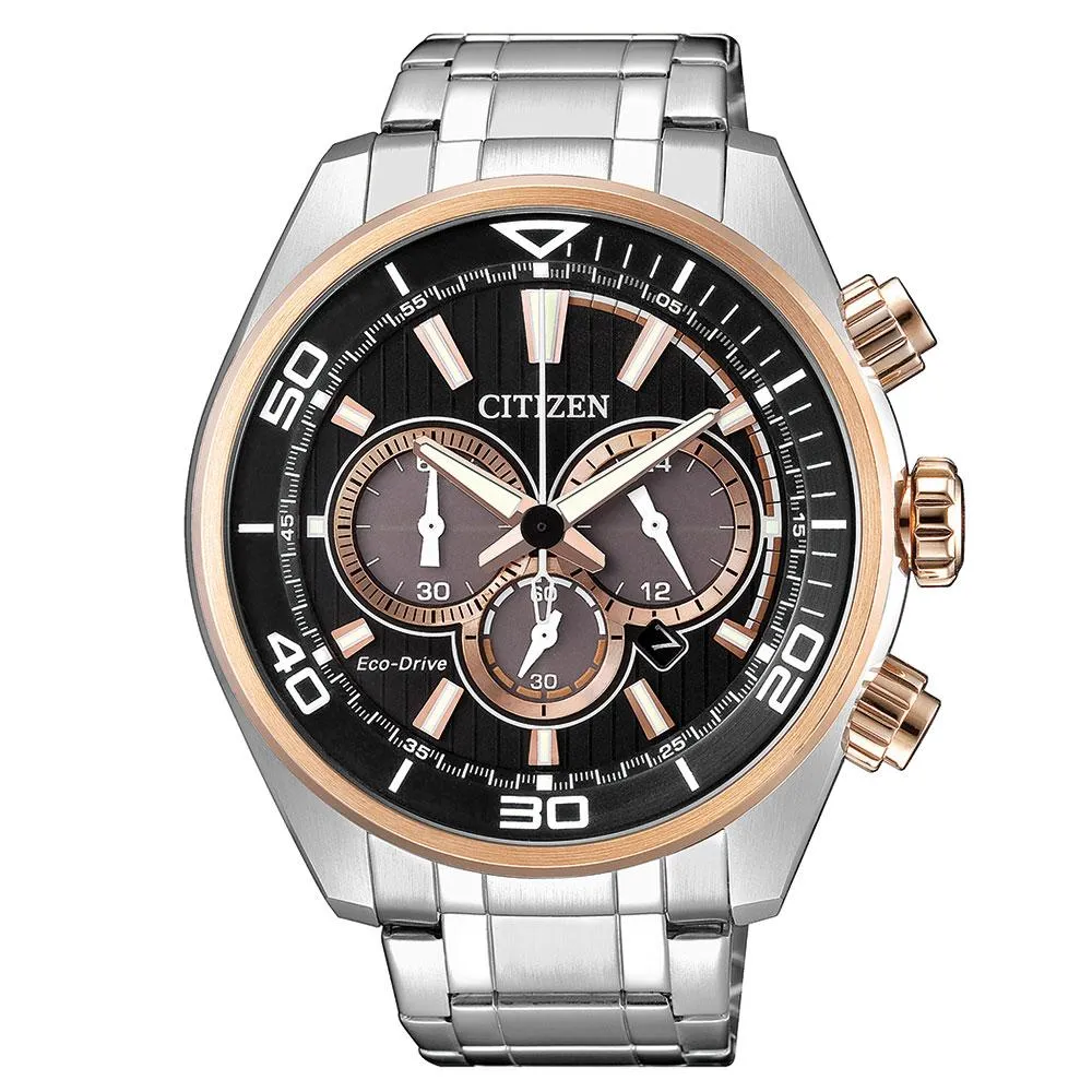 Citizen Gents Chronograph Eco-Drive Steel Men's Watch - CA4336-85E