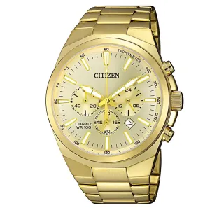 Citizen Gents Gold Stainless Steel Multi Function Quartz Men's Watch - AN8172-53P