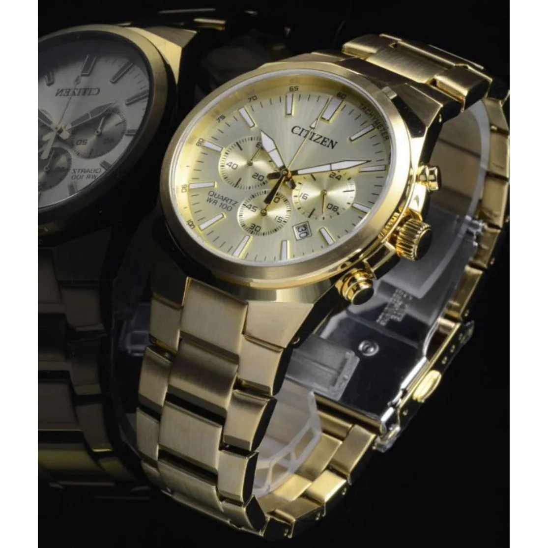 Citizen Gents Gold Stainless Steel Multi Function Quartz Men's Watch - AN8172-53P