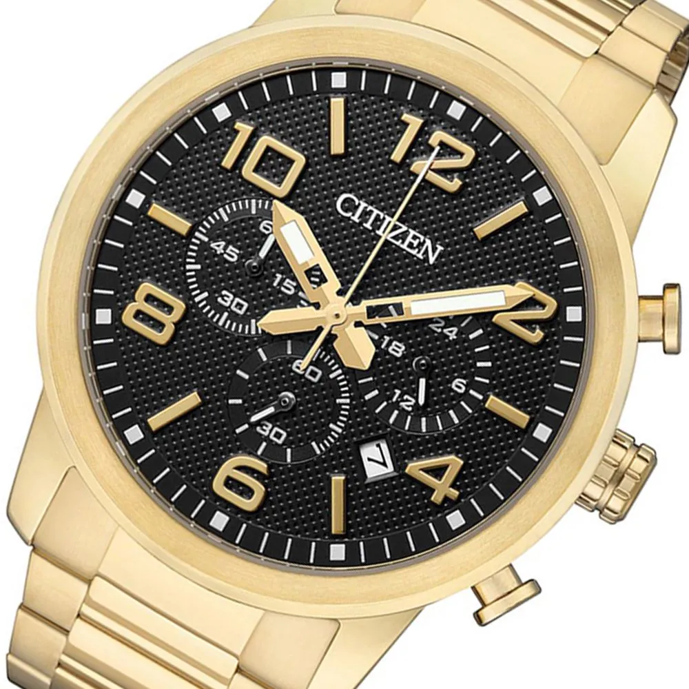 Citizen Gold Steel Men's Chrono Watch - AN8052-55E