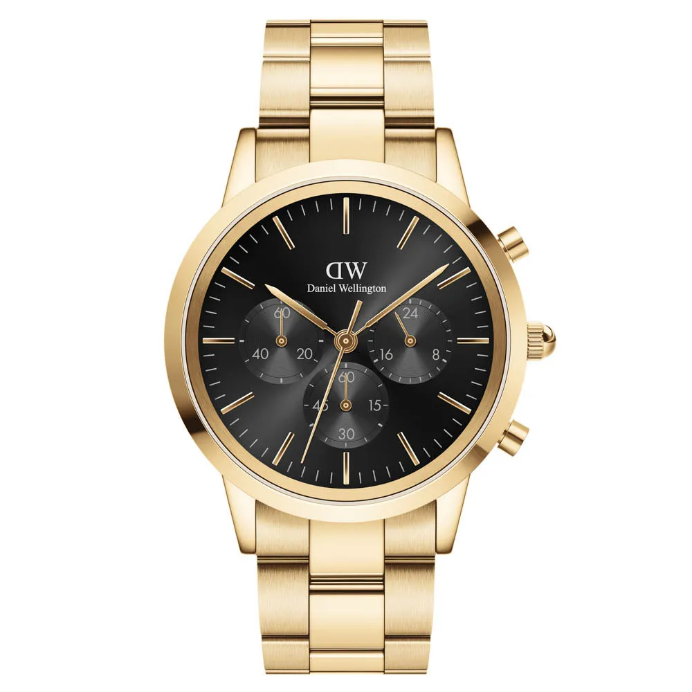 Daniel Wellington Iconic Chronograph Watch - Yellow Gold