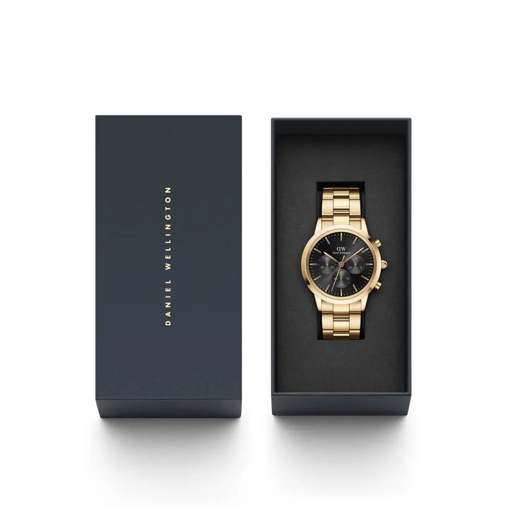 Daniel Wellington Iconic Chronograph Watch - Yellow Gold