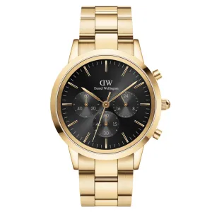 Daniel Wellington Iconic Chronograph Watch - Yellow Gold