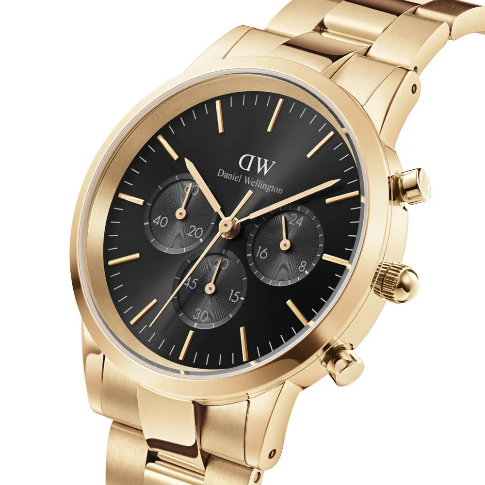 Daniel Wellington Iconic Chronograph Watch - Yellow Gold