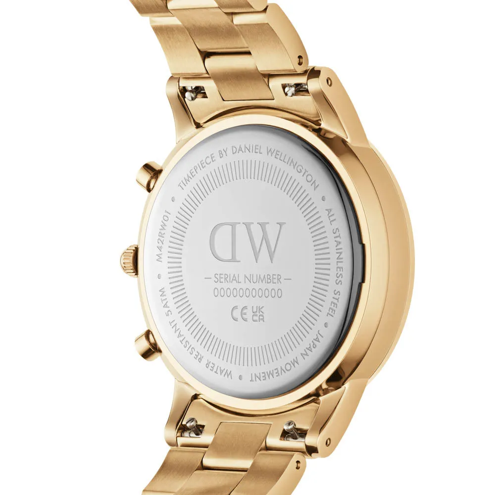 Daniel Wellington Iconic Chronograph Watch - Yellow Gold