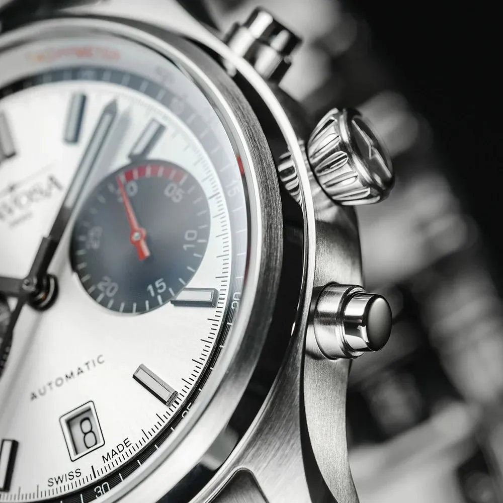 Davosa Newton Pilot Rally Silver Bracelet Limited Edition