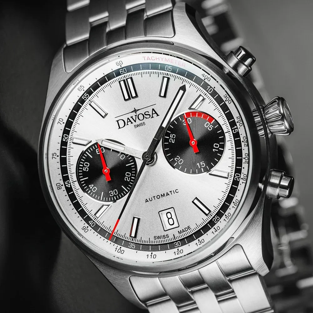 Davosa Newton Pilot Rally Silver Bracelet Limited Edition